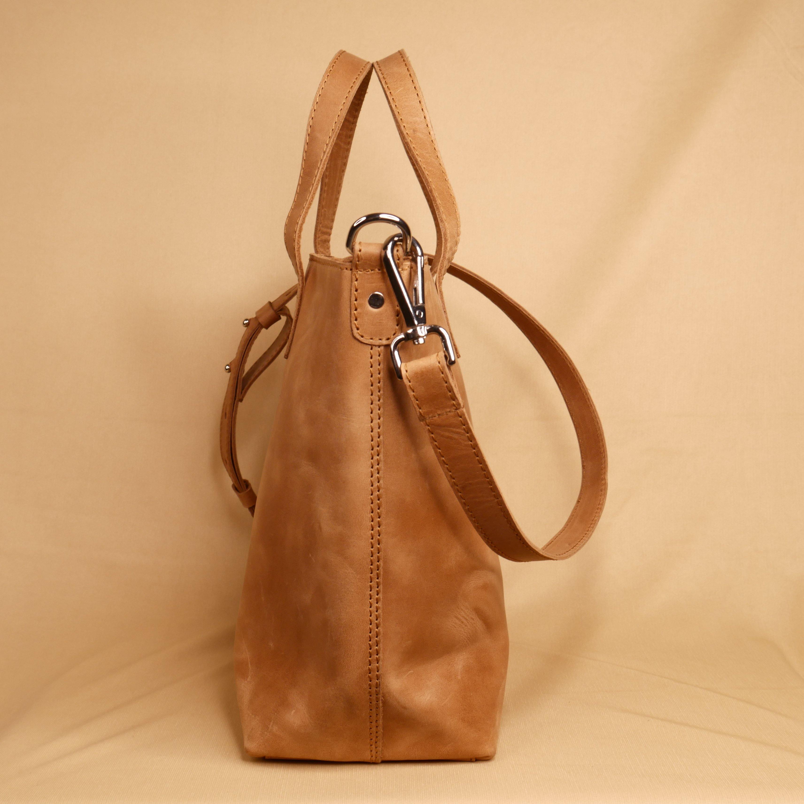 Tan sales bucket bag