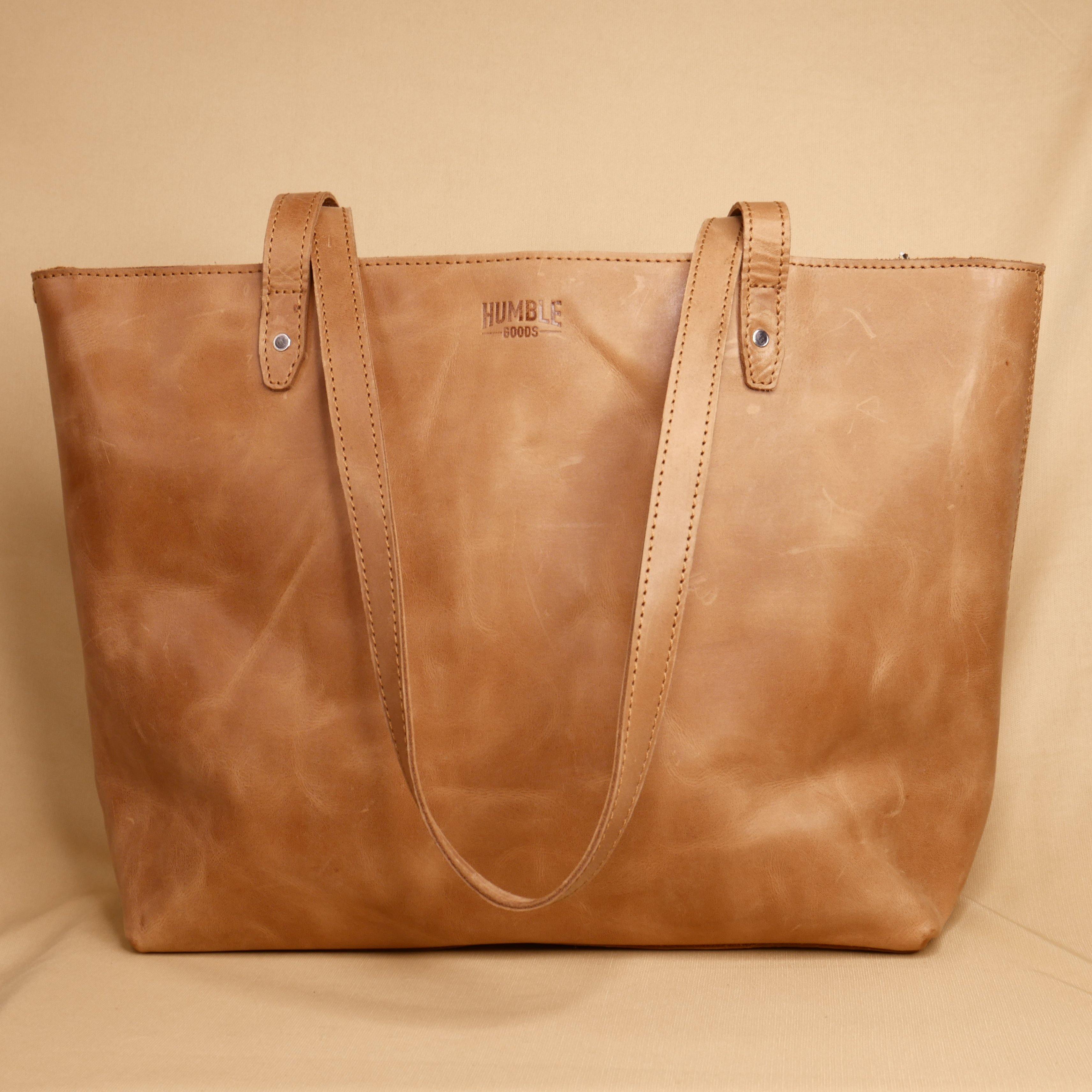 Classic Tote Bag | Desert Tan – Humble Goods Tumi Classic Tan Sleek Leather Tote Bag main image 0