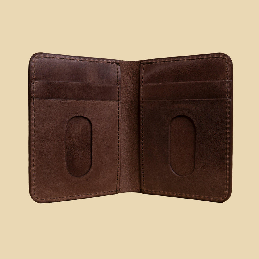 Vertical Card Wallet | Coffee Brown - Humble Goods