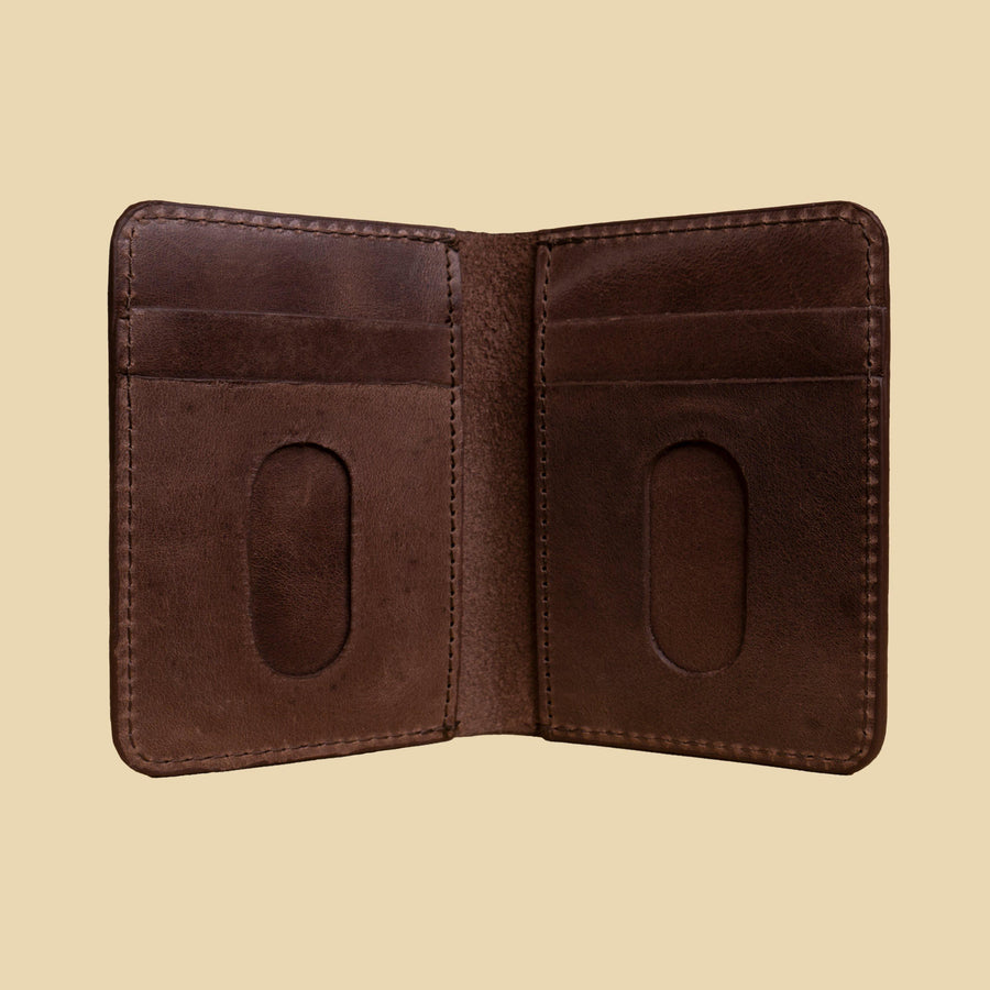 Vertical Card Wallet | Coffee Brown - Humble Goods