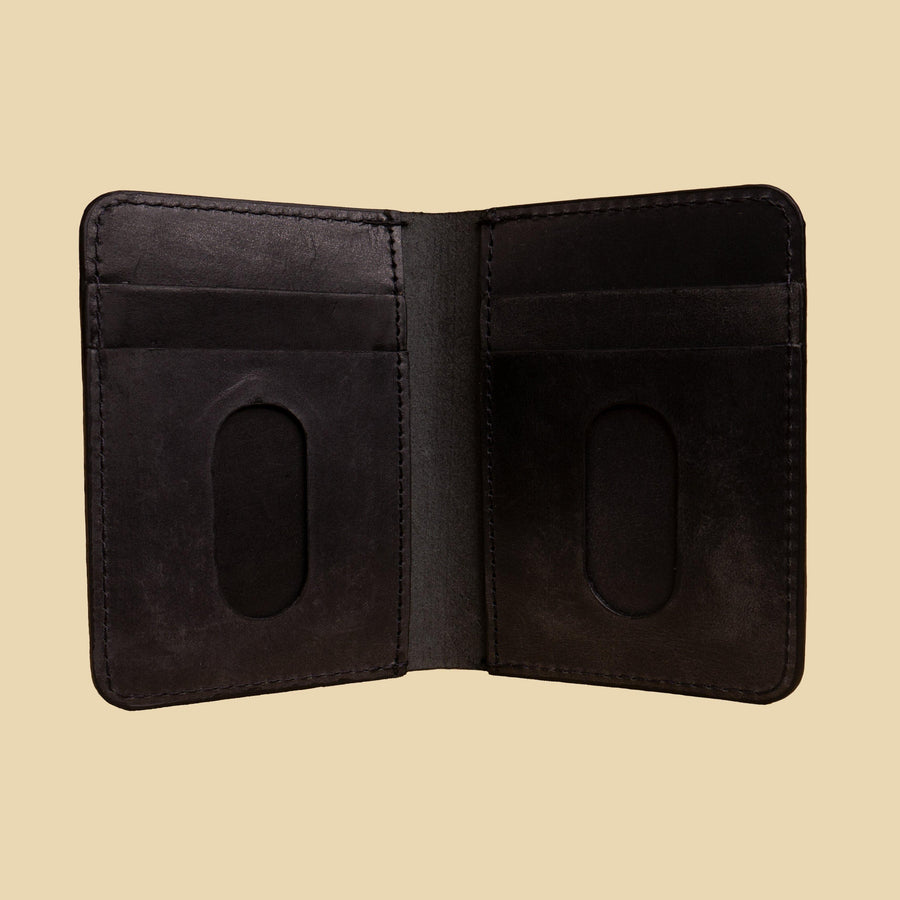 Vertical Card Wallet | Charcoal Black - Humble Goods