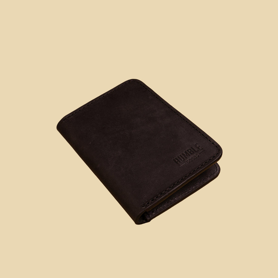Vertical Card Wallet | Charcoal Black - Humble Goods
